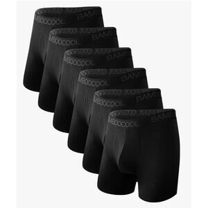 BAMBOO Cool Breathable Men’s Underwear Black 6 Pack Size L